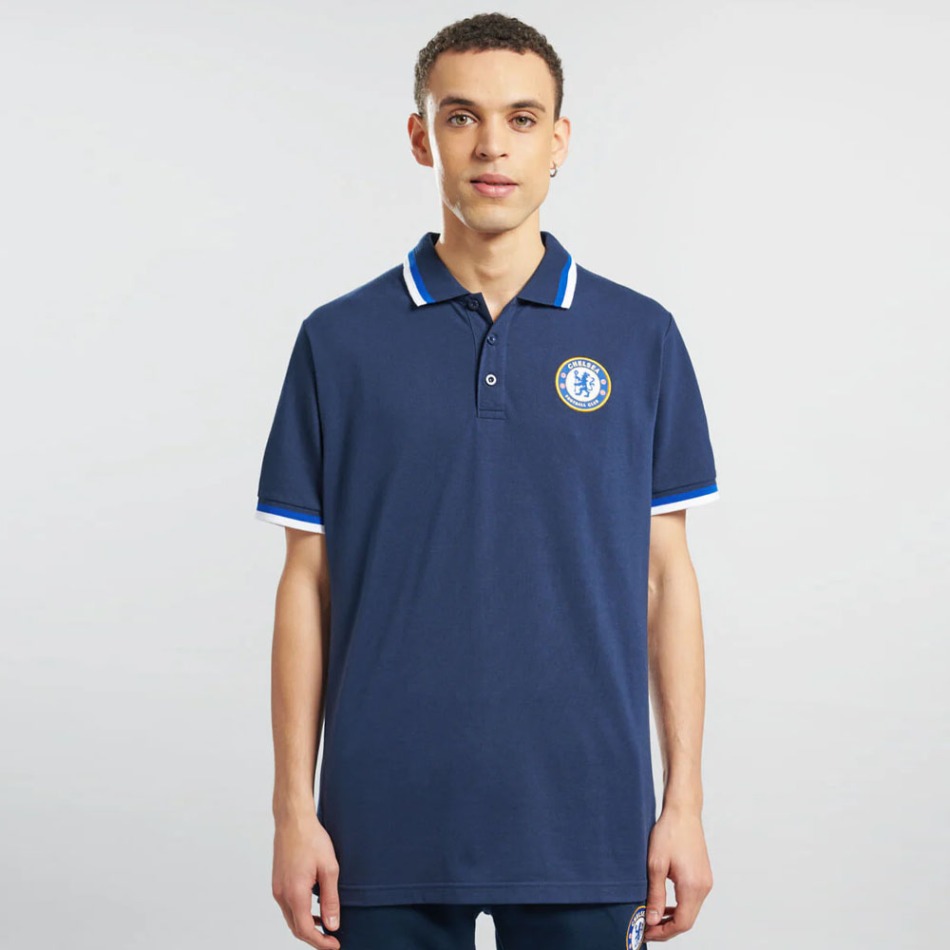FC Chelsea pánské polo tričko Tipped navy - FC Chelsea trička, polo trička, košile