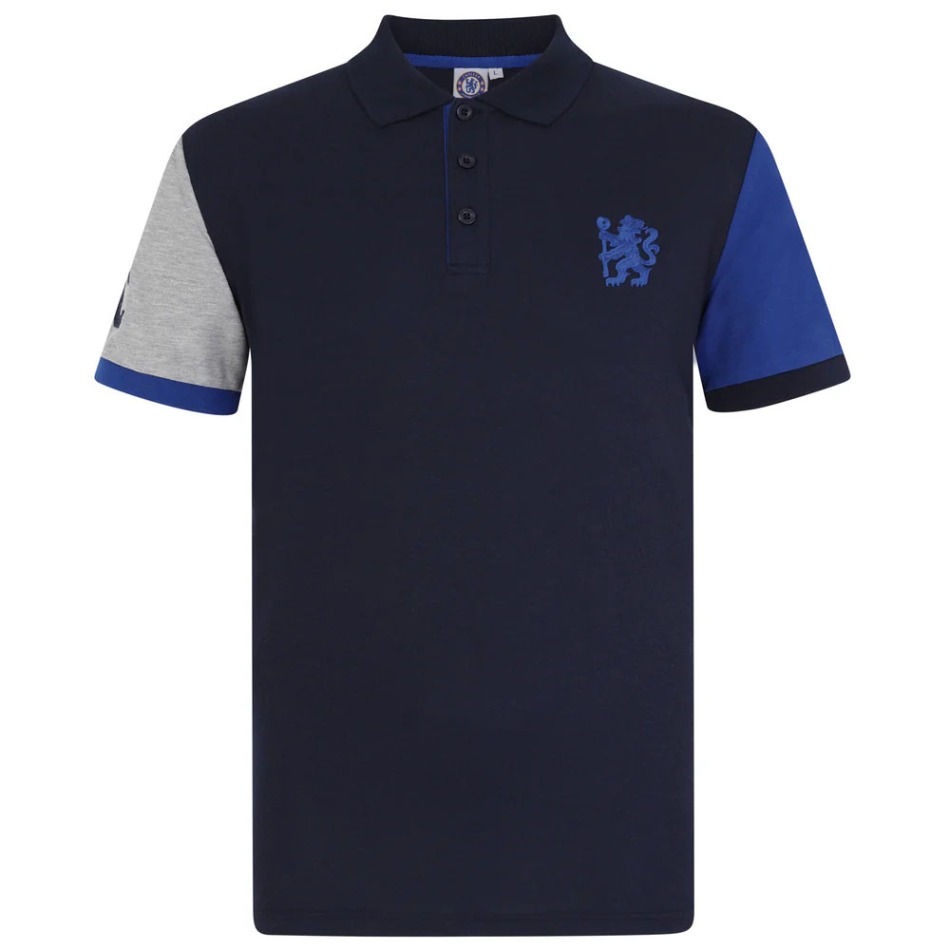 FC Chelsea pánské polo tričko Sleeve navy - FC Chelsea trička, polo trička, košile