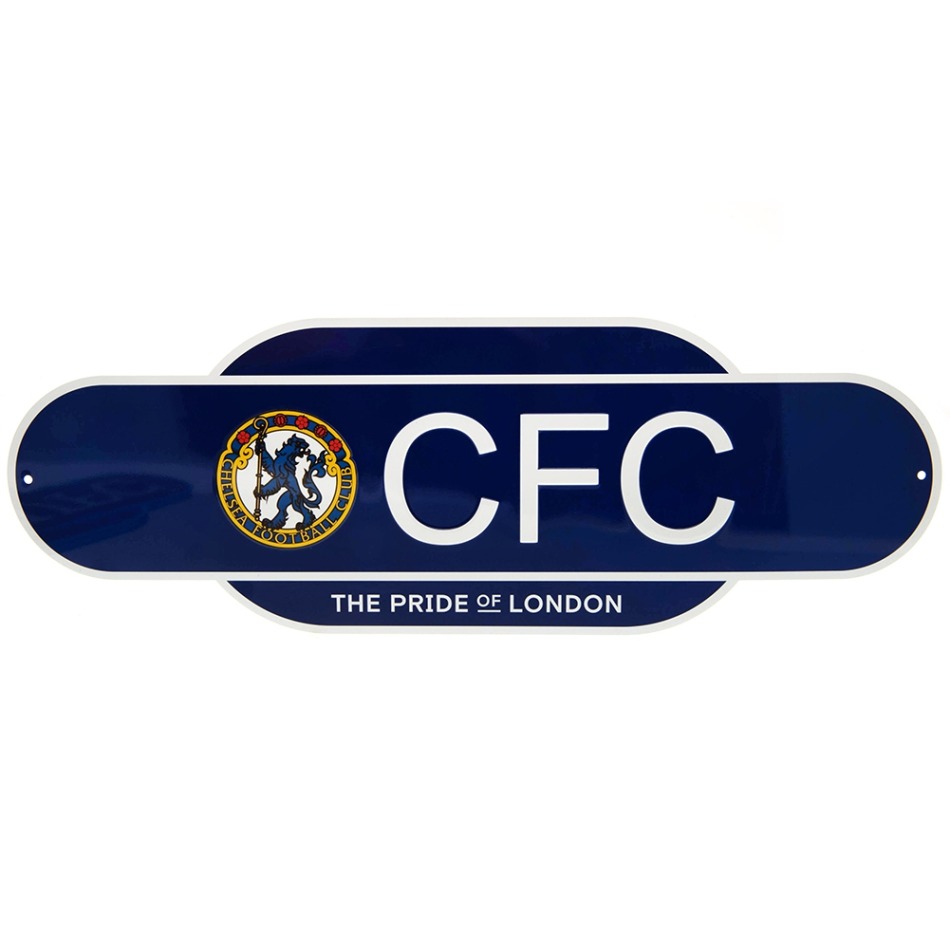 FC Chelsea cedule na zeď Colour Retro Sign - FC Chelsea vlajky, plakáty