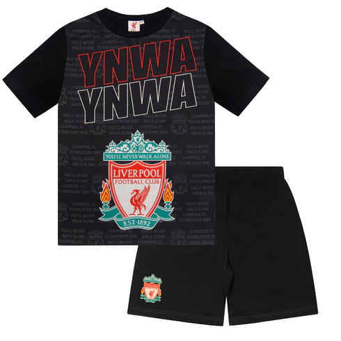FC Liverpool dětské pyžamo Text black - FC Liverpool dětské oblečení