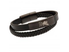 FC Liverpool kožený náramek Black IP Leather Bracelet