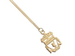 FC Liverpool řetízek na krk s přívěškem 18ct Gold Plated on Silver Crest