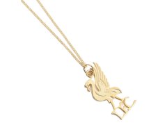 FC Liverpool řetízek na krk s přívěškem 18ct Gold Plated on Silver Liverbird