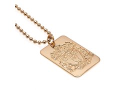 FC Liverpool řetízek na krk se psí známkou Gold Plated Dog Tag & Chain