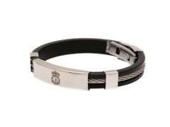 FC Liverpool silikonový náramek Silver Inlay Silicone Bracelet