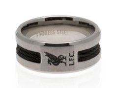FC Liverpool prsten Black Inlay Small