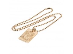 FC Liverpool řetízek na krk se psí známkou Gold Plated Dog Tag & Chain