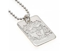 FC Liverpool řetízek na krk se psí známkou Silver Plated Dog Tag & Chain
