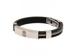 FC Liverpool silikonový náramek Silver Inlay Silicone Bracelet