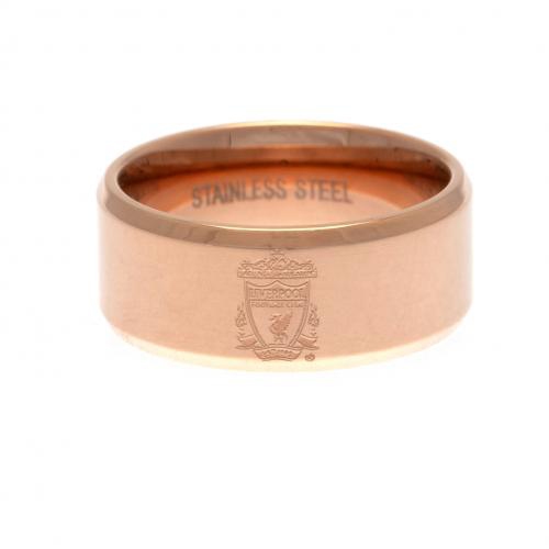 FC Liverpool prsten Rose Gold Plated Ring Medium - FC Liverpool klíčenky, náramky, šperky