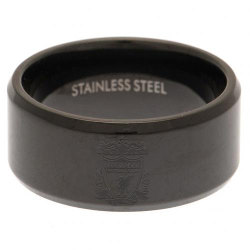 FC Liverpool prsten Black IP Ring Medium