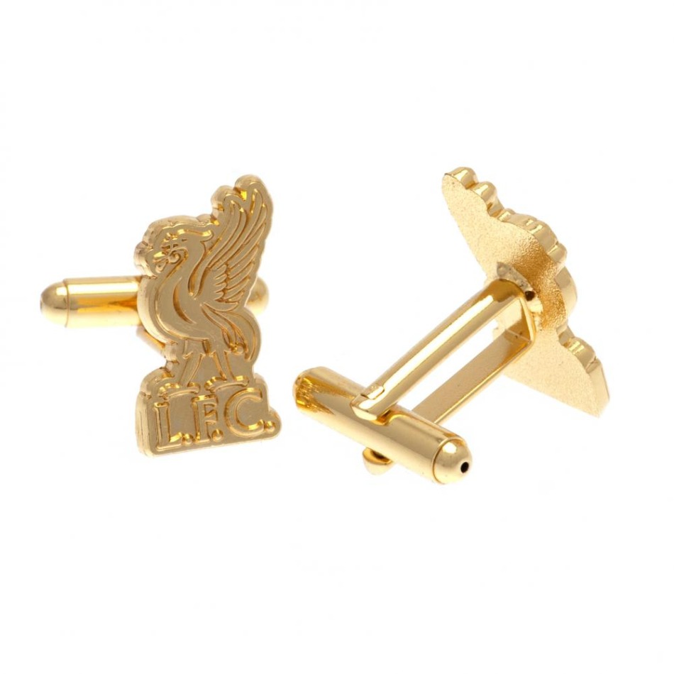 FC Liverpool manžetové knoflíčky Gold Plated Cufflinks LB - FC Liverpool klíčenky, náramky, šperky