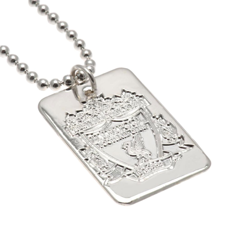 FC Liverpool řetízek na krk se psí známkou Silver Plated Dog Tag & Chain