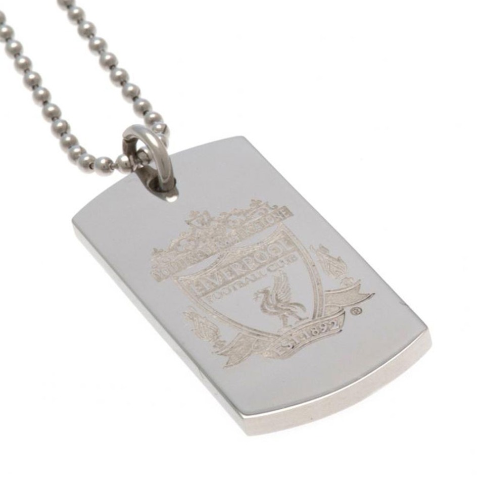 FC Liverpool řetízek na krk se psí známkou Engraved Dog Tag & Chain CR