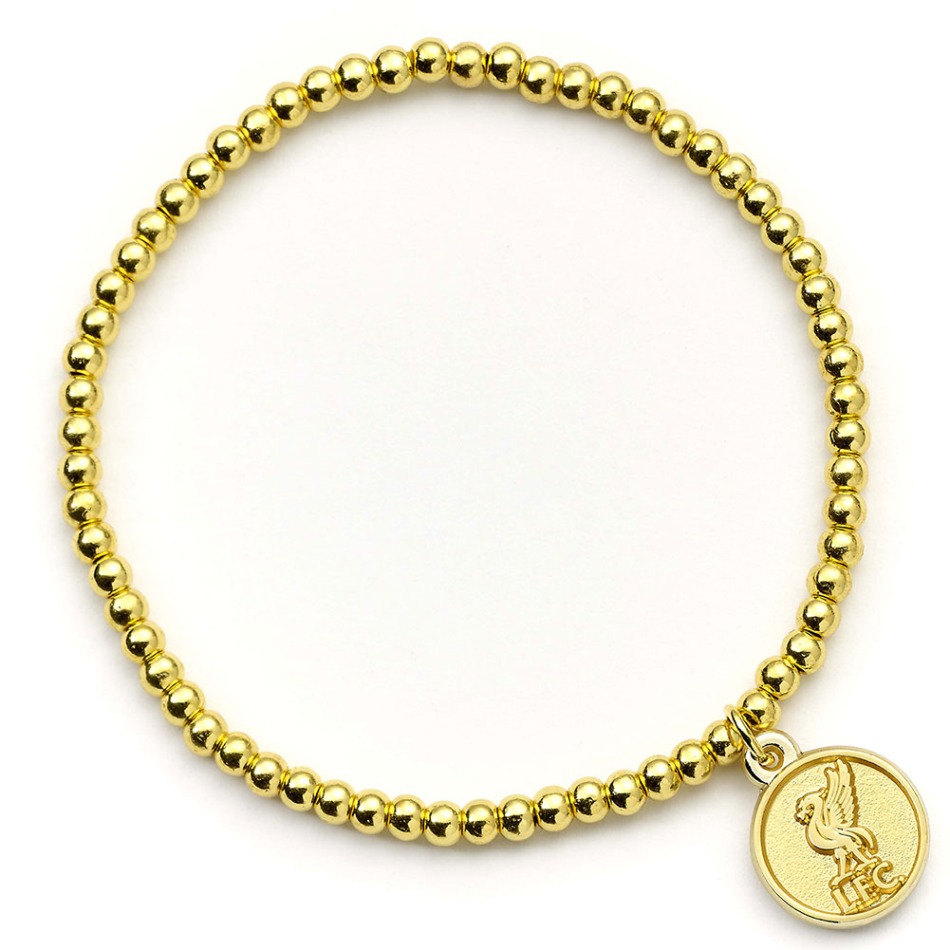 FC Liverpool náramek Gold Finish Bead - FC Liverpool klíčenky, náramky, šperky