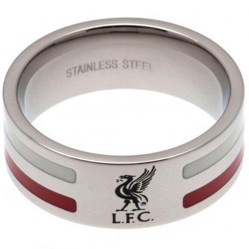 FC Liverpool prsten Colour Stripe Ring Medium - FC Liverpool klíčenky, náramky, šperky