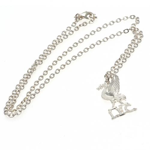 FC Liverpool řetízek na krk s&nbsp;přívěškem Silver Plated Pendant & Chain LB