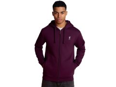 FC Liverpool pánská mikina s kapucí Zip Thru cherry