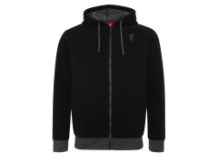 FC Liverpool pánská mikina s kapucí zip thru black