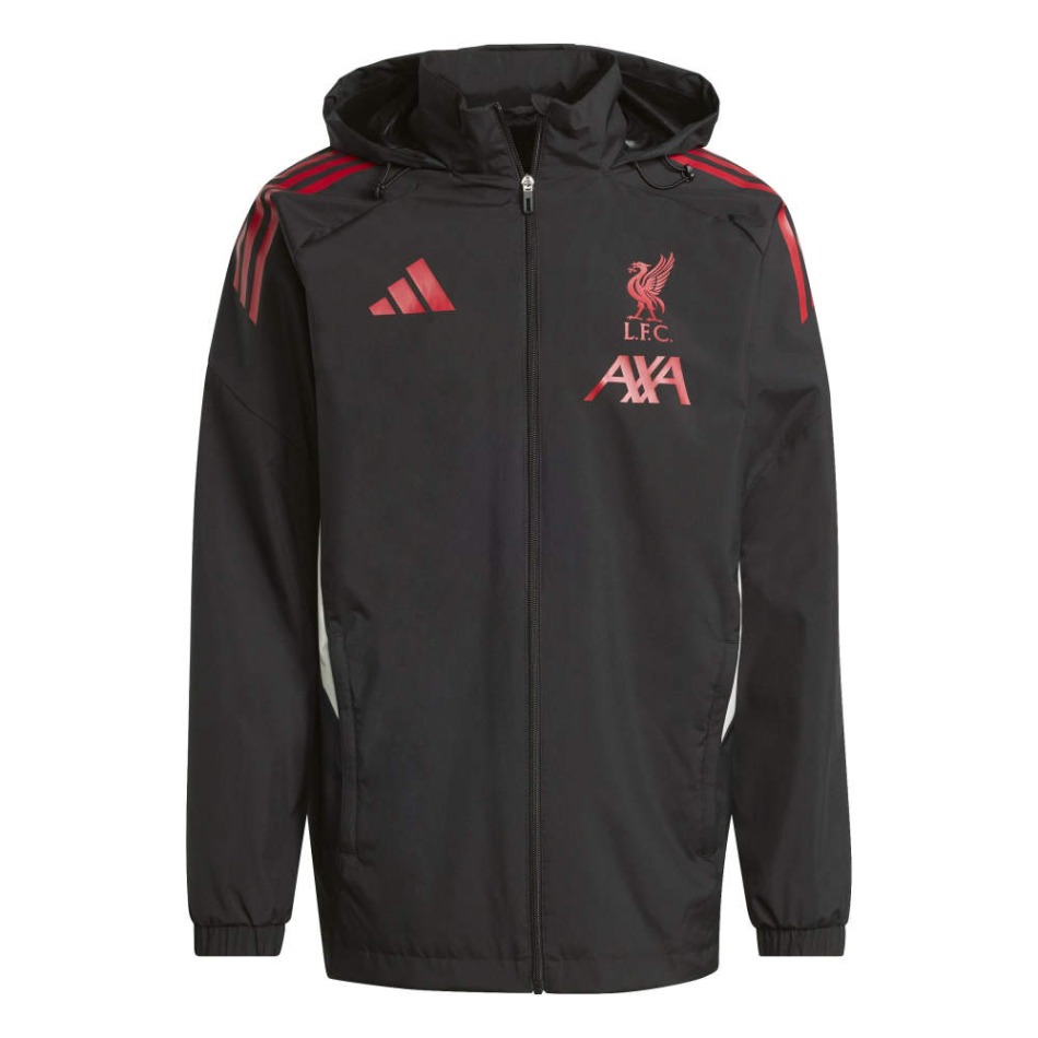 FC Liverpool pánská bunda s kapucí Allweather black