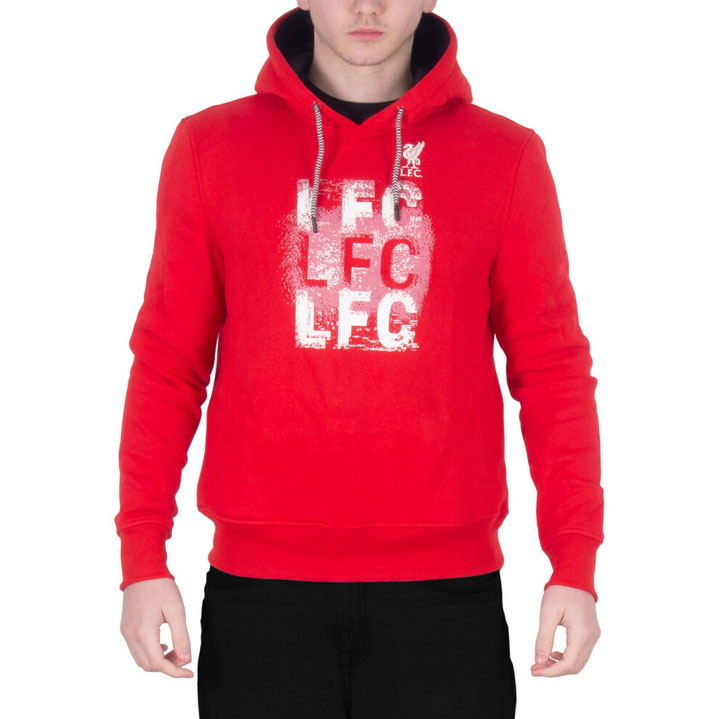 FC Liverpool pánská mikina s&nbsp;kapucí 3LFC red - FC Liverpool mikiny, bundy