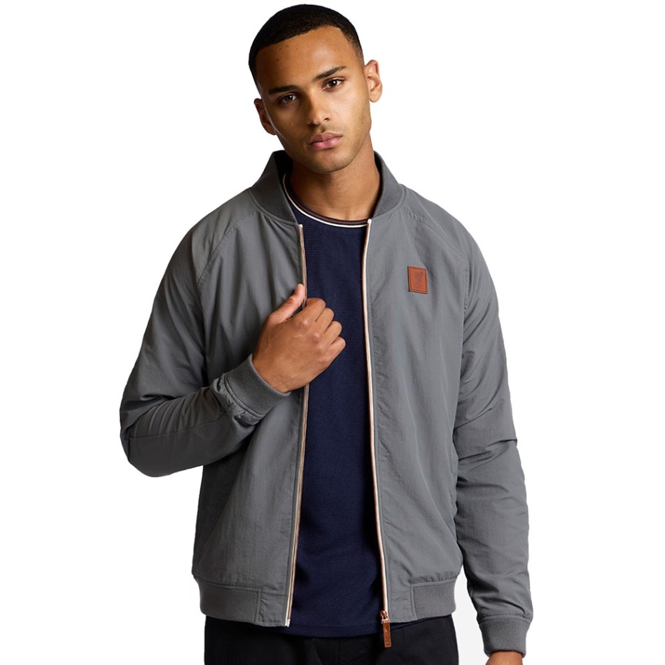 FC Liverpool pánská bunda Jacket grey - FC Liverpool mikiny, bundy