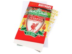 FC Liverpool narozeninové přání se samolepkami Personalised Birthday Card