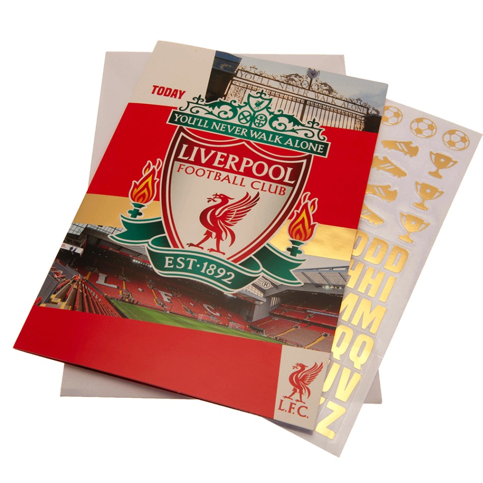FC Liverpool narozeninové přání se samolepkami Have a&nbsp;Fantastic Birthday - FC Liverpool ostatní suvenýry