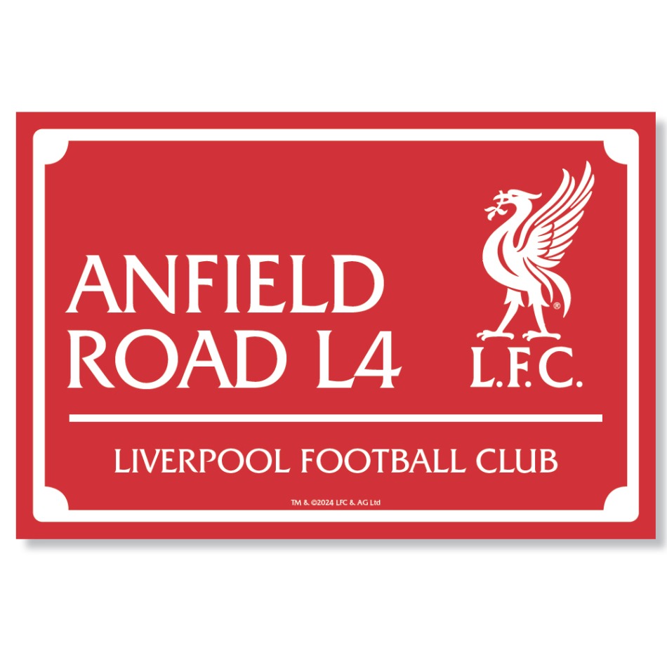 Liverpool FC Landscape LED Street Sign - FC Liverpool ostatní suvenýry