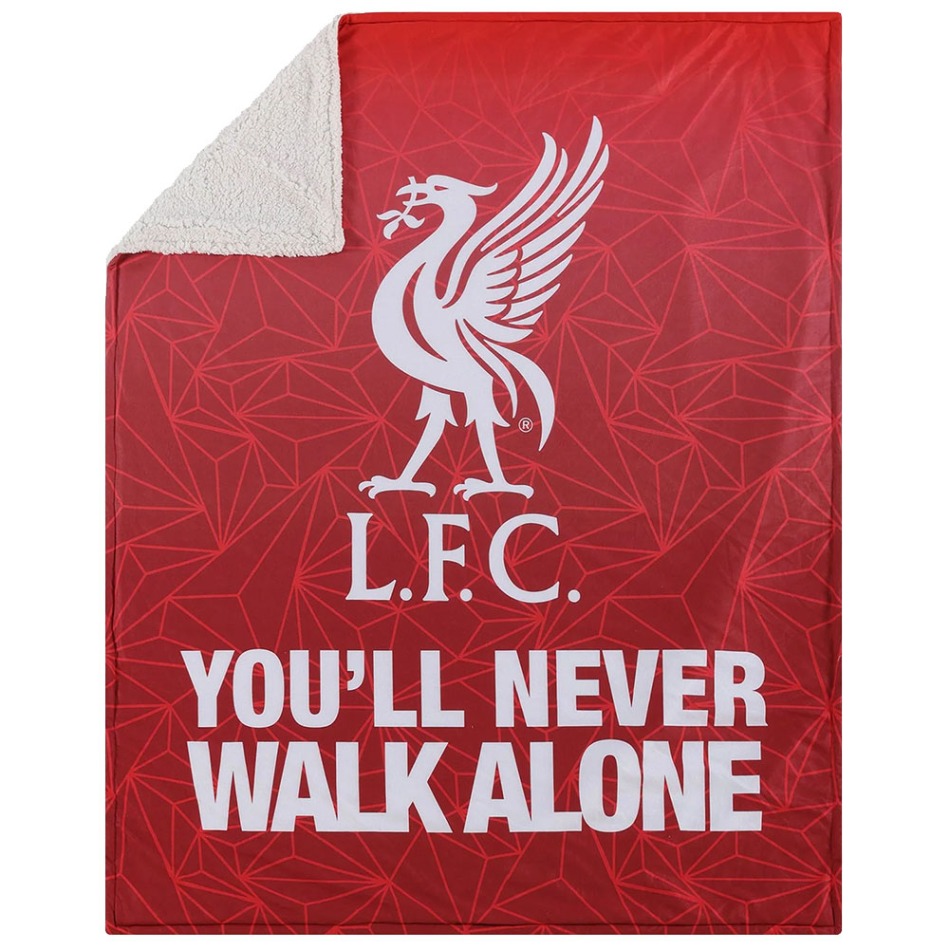 FC Liverpool fleecová deka Slogan Sherpa - FC Liverpool povlečení, ručníky, deky