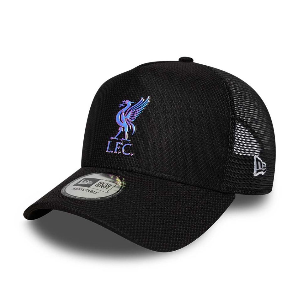 FC Liverpool čepice baseballová kšiltovka 9forty Trucker Iridescent - FC Liverpool šály, čepice, rukavice