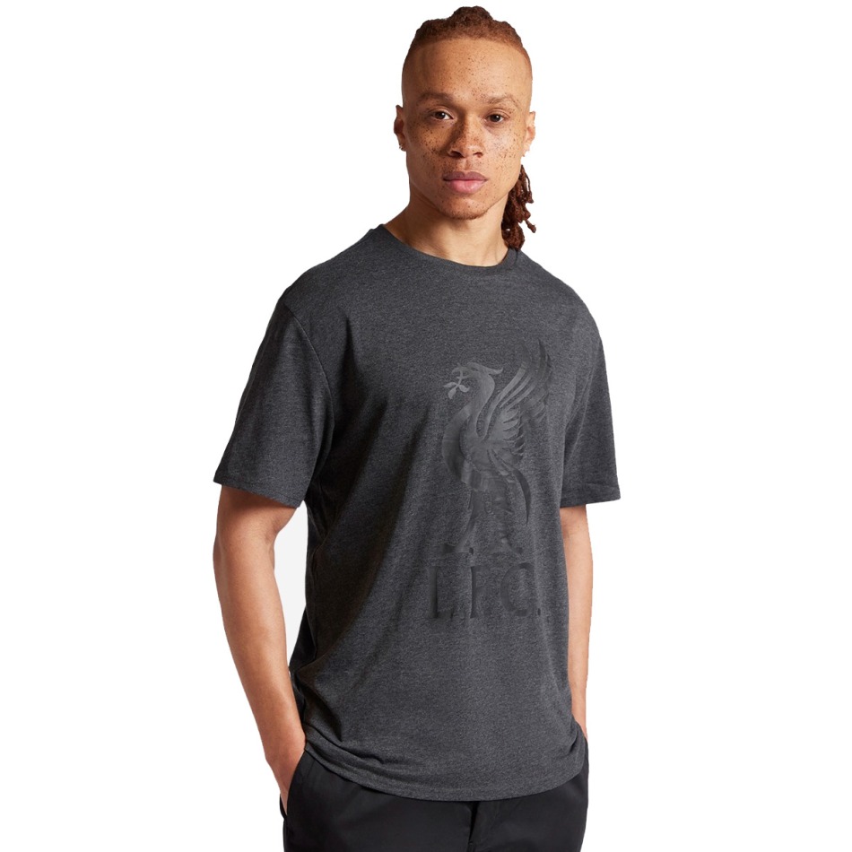 FC Liverpool pánské tričko Liverbird charcoal - FC Liverpool trička, polo trička, košile