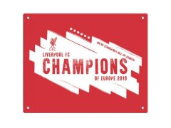 FC Liverpool cedule na zeď Champions Of Europe Metal Sign