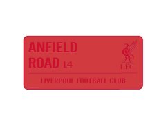 FC Liverpool cedule na zeď Red Street