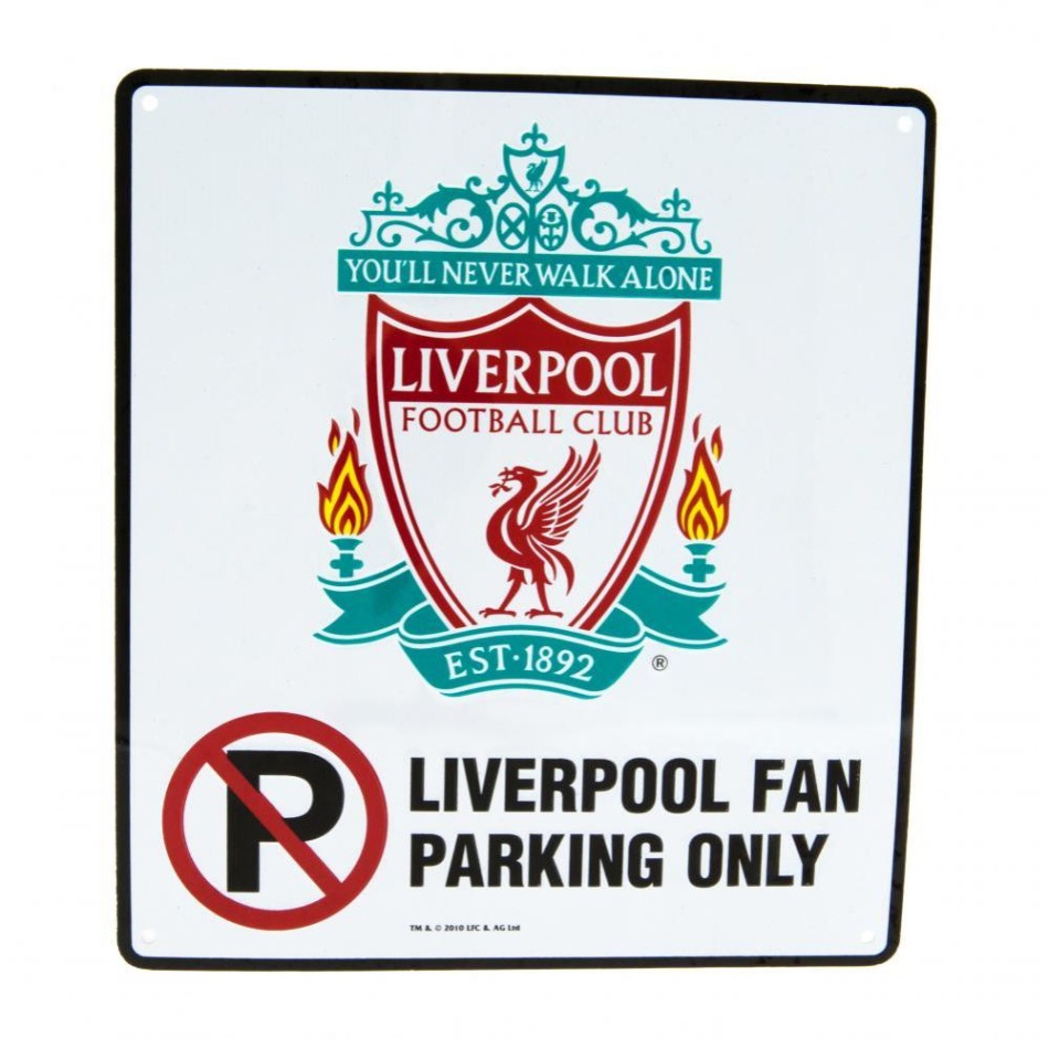 FC Liverpool cedule na zeď No Parking Sign - FC Liverpool vlajky, plakáty