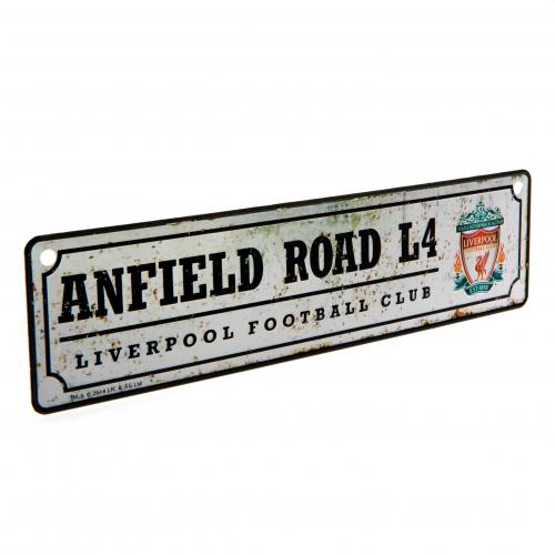 FC Liverpool plechová cedule Retro Window Sign - FC Liverpool vlajky, plakáty
