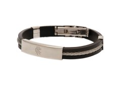 FC Rangers náramek Silver Inlay Silicone Bracelet