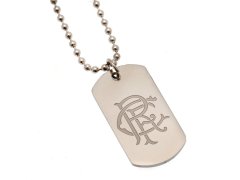 FC Rangers řetízek na krk se psí známkou Engraved Dog Tag & Chain
