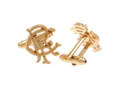 FC Rangers manžetové knoflíčky Gold Plated RFC Cufflinks