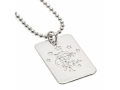 FC Rangers řetízek na krk se psí známkou Silver Plated Dog Tag & Chain