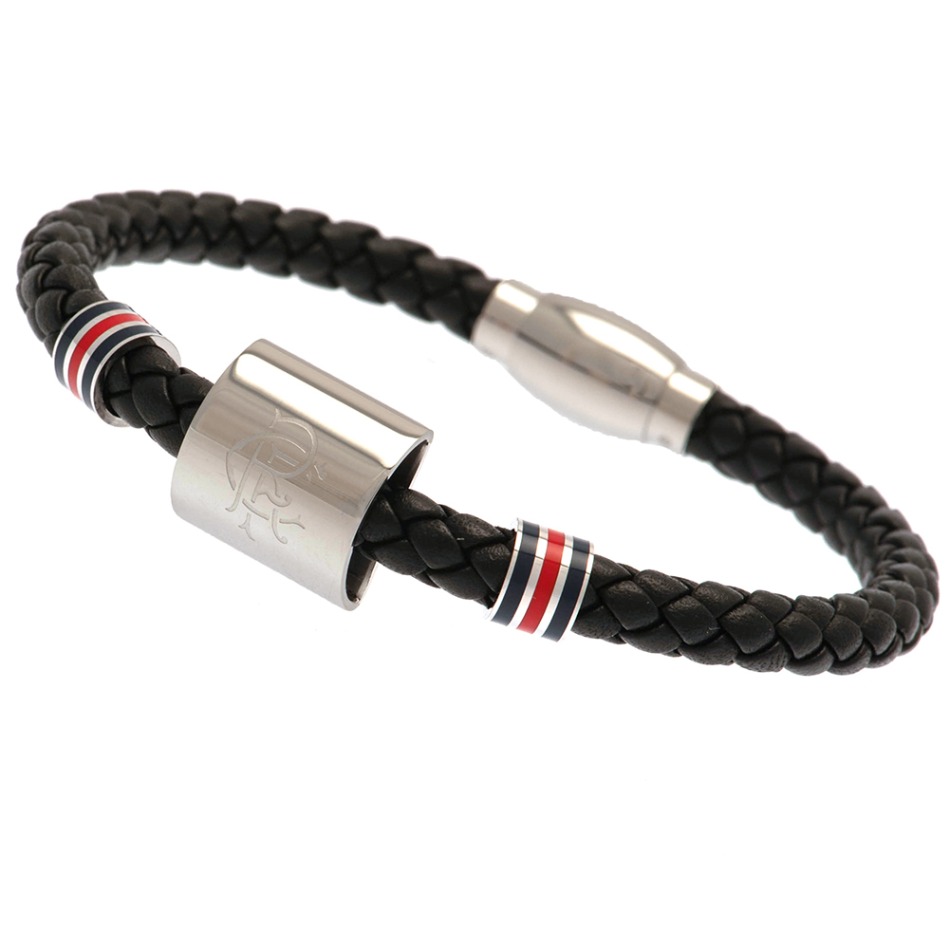 FC Rangers náramek Colour Ring Leather Bracelet - FC Rangers klíčenky, náramky, šperky