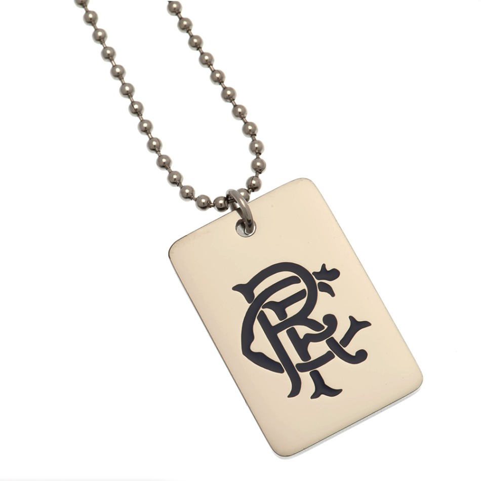 FC Rangers psí známka na krk Enamel Crest Dog Tag & Chain - FC Rangers klíčenky, náramky, šperky