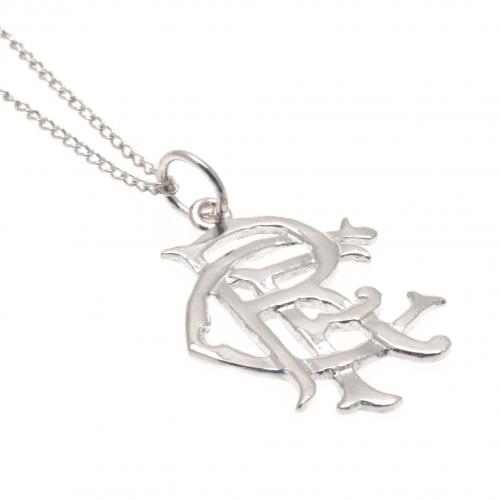 FC Rangers řetízek na krk s&nbsp;přívěškem Sterling Silver Pendant & Chain - FC Rangers klíčenky, náramky, šperky