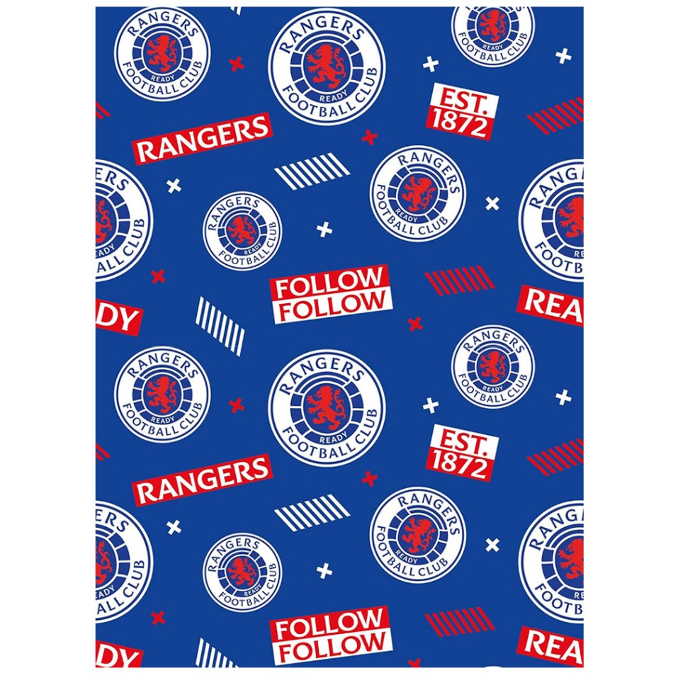 FC Rangers balící papír Text Gift Wrap