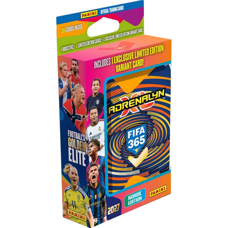 Fotbalové boxy fotbalové karty FIFA 365 Adrenalyn XL 2027 Pocket Tin Nordic - Fotbalové boxy