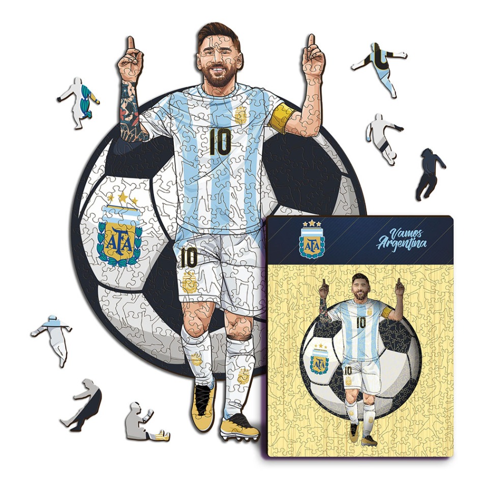 Fotbalové reprezentace dřevěné puzzle ARGENTINA Messi NEW 500 pcs - Fotbalové reprezentace ostatní suvenýry