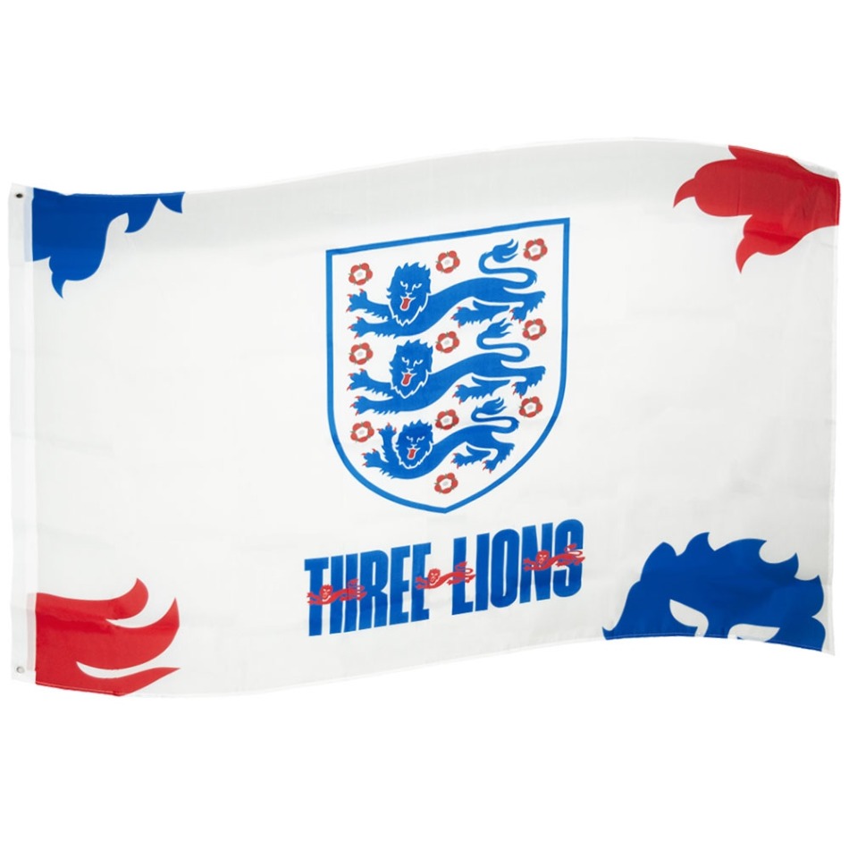 Fotbalové reprezentace vlajka England FA Flag 3 Lions - Fotbalové reprezentace vlajky, plakáty
