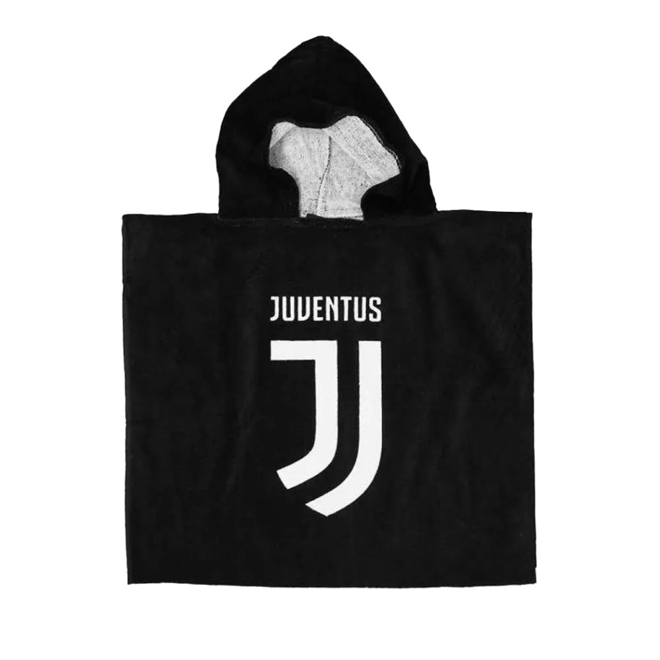 Juventus Turín dětské pončo black white - Juventus Turín dětské oblečení