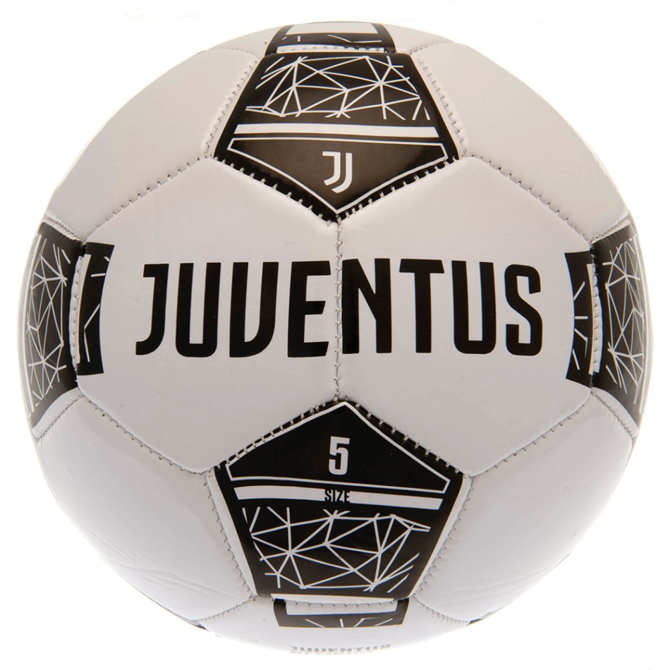 Juventus Turín fotbalový míč crest on a black and white - size 5