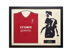 Legendy zarámovaný dres Liverpool FC 1986 Dalglish Signed Shirt Silhouette